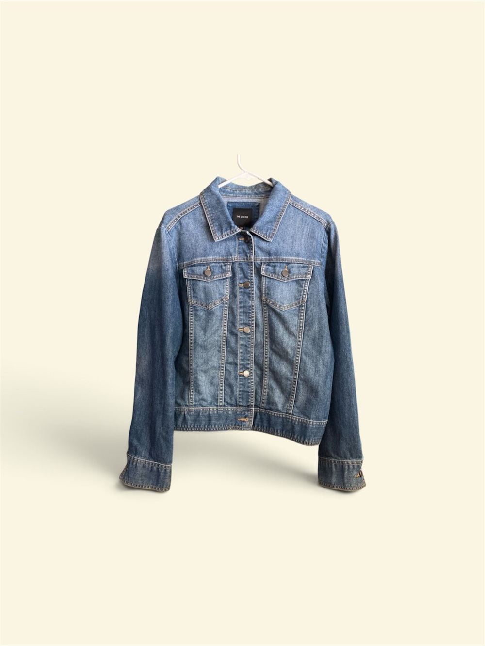 The Limited Large Blue Denim Jacket - Womens Trucker Style